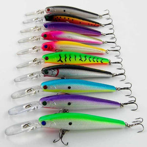 10Pcs Plastic  Fishing Lures