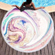 New Marbled Fringed Circular Bathroom Beach Towel