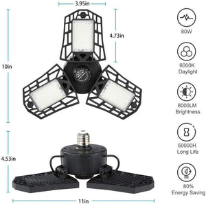 LED Three-Leaf Garage Light