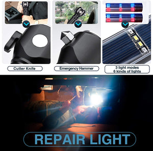(🎉 Christmas Early Special Offer - 30% OFF🎁)Multi-function Solar Powered Flashlight
