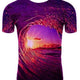 3D Graphic Printed Short Sleeve Shirts Sea Wave