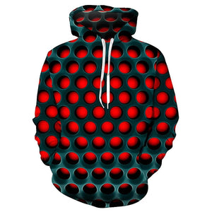 3D Graphic Printed Hoodies Geometric