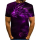 3D Graphic Printed Short Sleeve Shirts Dragon