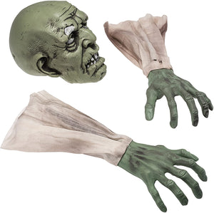 Halloween Zombie Face and Arms Law