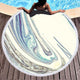 New Marbled Fringed Circular Bathroom Beach Towel