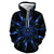 3D Graphic Printed Hoodies Blue Flower