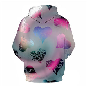 3D Graphic Printed Hoodies Love