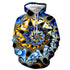 3D Graphic Printed Hoodies Colorful Circle