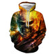 3D Graphic Printed Hoodies Skull