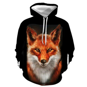 3D Graphic Printed Hoodies Fox