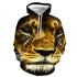 3D Graphic Printed Hoodies Leopard