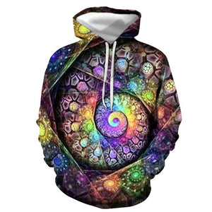 3D Graphic Printed Hoodies Colorful Octopus