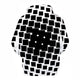 3D Graphic Printed Hoodies Black And White Squares