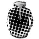 3D Graphic Printed Hoodies Black And White Squares