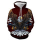 3D Graphic Printed Hoodies Eagle