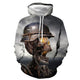 3D Graphic Printed Hoodies A Rusty Skeleton