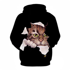 3D Graphic Printed Hoodies Cute Cat