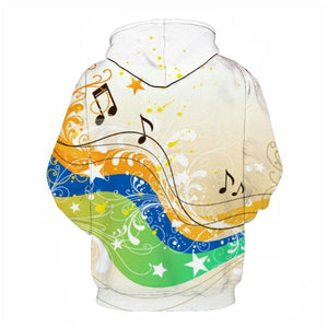 3D Graphic Printed Hoodies Music