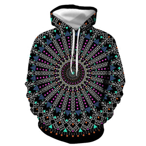 3D Graphic Printed Hoodies Kaleidoscope