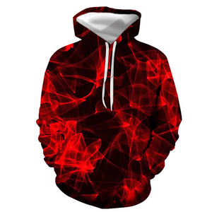 3D Graphic Printed Hoodies The Red Light