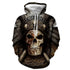 3D Graphic Printed Hoodies Skull