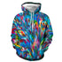 3D Graphic Printed Hoodies Colorful Lines