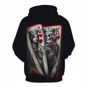 3D Graphic Printed Hoodies Poker