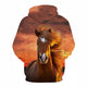 3D Graphic Printed Hoodies Horse