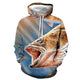 3D Graphic Printed Hoodies Ferocious Fish