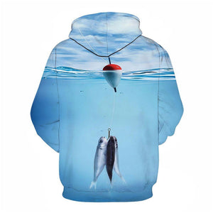 3D Graphic Printed Hoodies Fishing Now