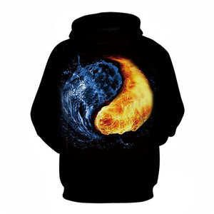 3D Graphic Printed Hoodies Taiji