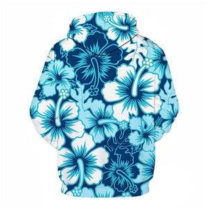 3D Graphic Printed Hoodies Abstract Flower