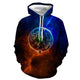 3D Graphic Printed Hoodies Solar System