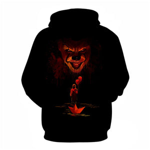 3D Graphic Printed Hoodies Pennywise