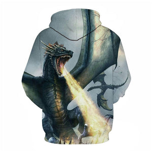 3D Graphic Printed Hoodies Firedragon