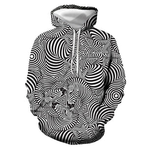 3D Graphic Printed Hoodies A Zebra