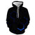 3D Graphic Printed Hoodies Blue Light