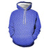 3D Graphic Printed Hoodies Blue Dot