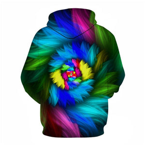 3D Graphic Printed Hoodies Color Vortex