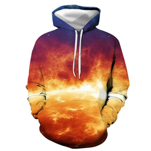 3D Graphic Printed Hoodies Morning Glow