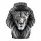 3D Graphic Printed Hoodies Lion