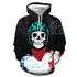 3D Graphic Printed Hoodies Skull