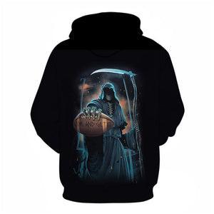 3D Graphic Printed Hoodies Death