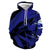 3D Graphic Printed Hoodies Blue Bandage