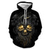 3D Graphic Printed Hoodies Skull