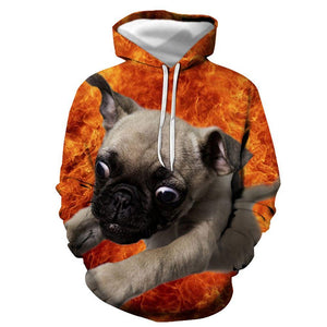 3D Graphic Printed Hoodies Dog