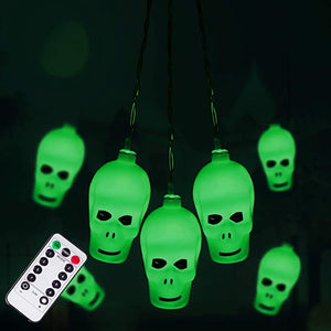 Halloween String Lights Skull Colorful Light 30 LEDs