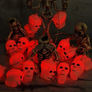 Halloween String Lights Skull Colorful Light 30 LEDs